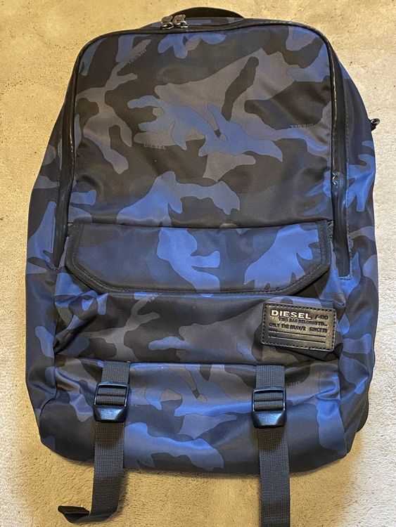 Sac à Dos DIESEL Authentic - Vert/kaki, Polyester, Taille Moyenne - Neuf Avec étiquettes