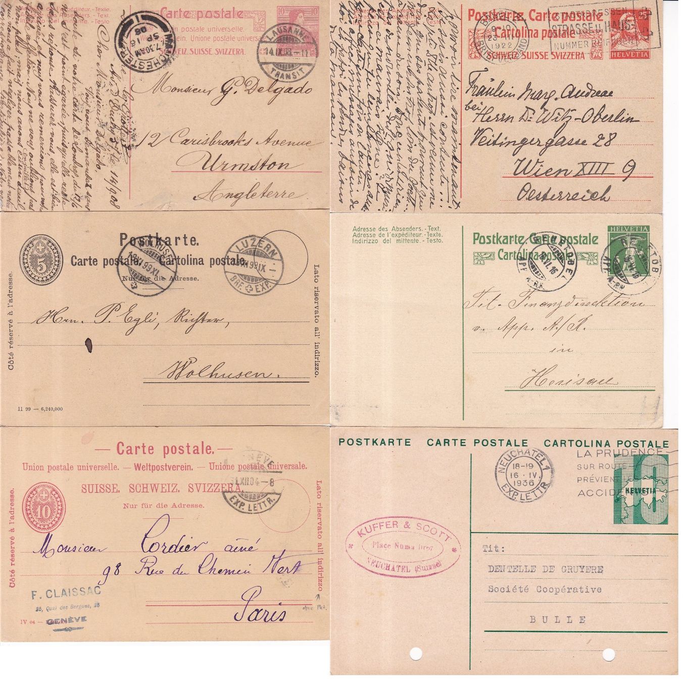 Alle Briefmarken: 44 Stk. Alte CH Briefe, Postkarten, Belege – Gebraucht aus Münchwilen AG von Nesar 3