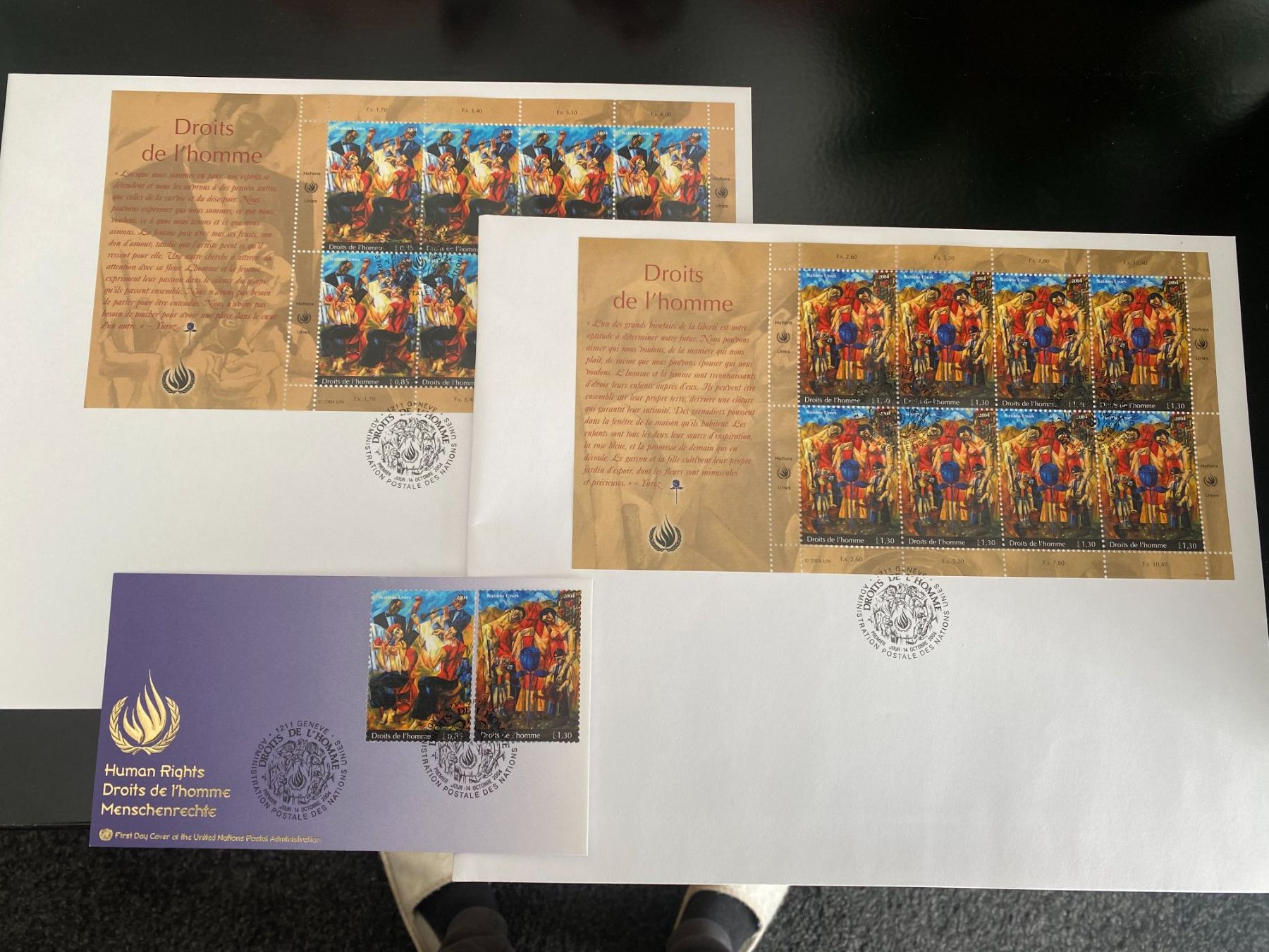 Tutti i francobolli: 2004 / UNO ONU Genf / 3x FDC / Znr: 513-514 – Nuovo (secondo la descrizione) da Grand-Lancy venduto da Dany1973