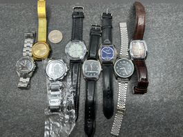Lot mit Uhren, Herrenuhren Quarzuhren, Armbanduhren*U11*