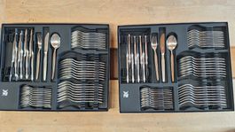 2 WMF Bestecksets, versilbert, Punzierung 90◇, gebrauchter Z