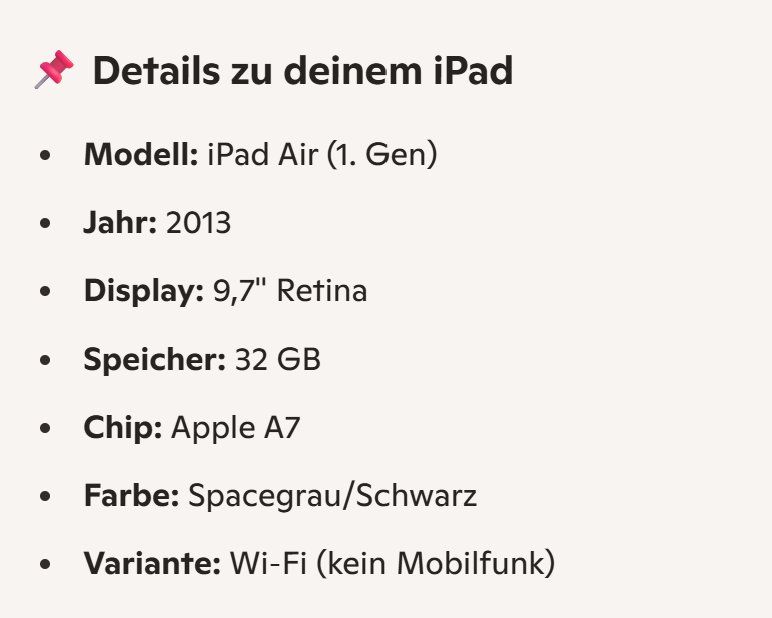 Apple Tablettes PC: iPad Air 1.Gen, 32GB Speicher – D'occasion à Seedorf BE par Absolom 1