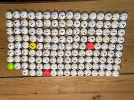 142 Markengokfbälle Titleist Callaway usw. frisch geputzt