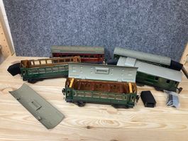 5er Set Märklin 0 Restaurant 17520 Personenwagen Faltenbalg