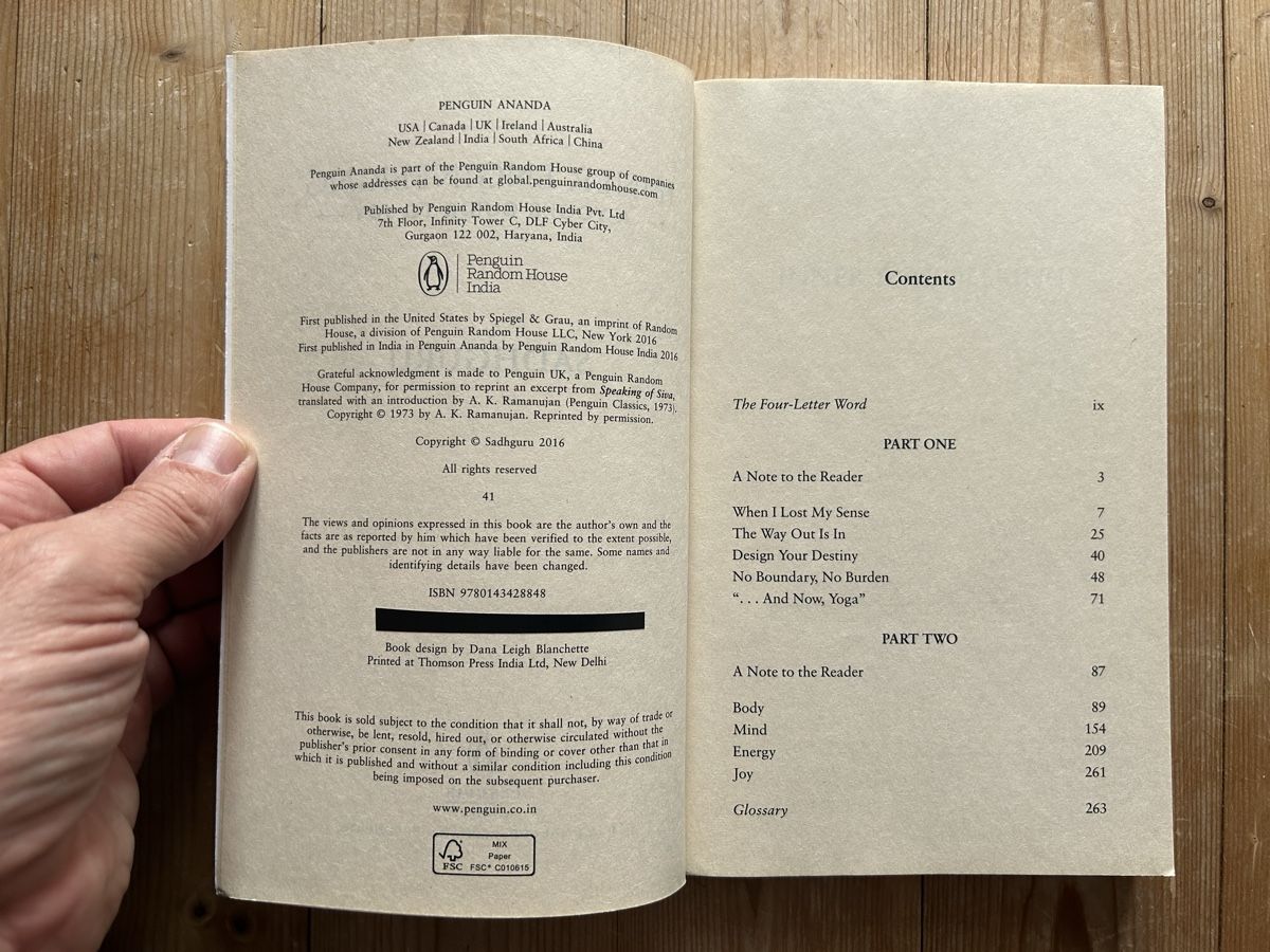 Libri: Inner Engineering: A Yogis guide to Joy – Usato da Himmelried venduto da rasmus67 3