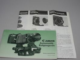 Canon F1 New FD A-1 Balgen Prospekt Katalog Broschüre selten