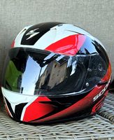 Casque moto intégral Scorpion EXO blanc rouge noir taille M