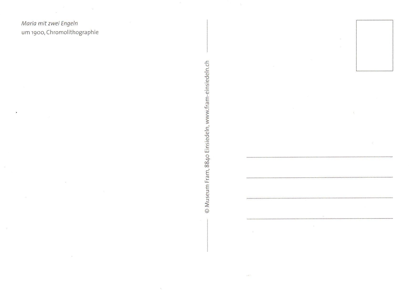 Cartoline postali: Maria mit zwei Engeln – Usato da Hombrechtikon venduto da Rudolf07 1