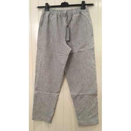GWhite Hose Seersucker BW blau weiss gestreift Gr 40 neu