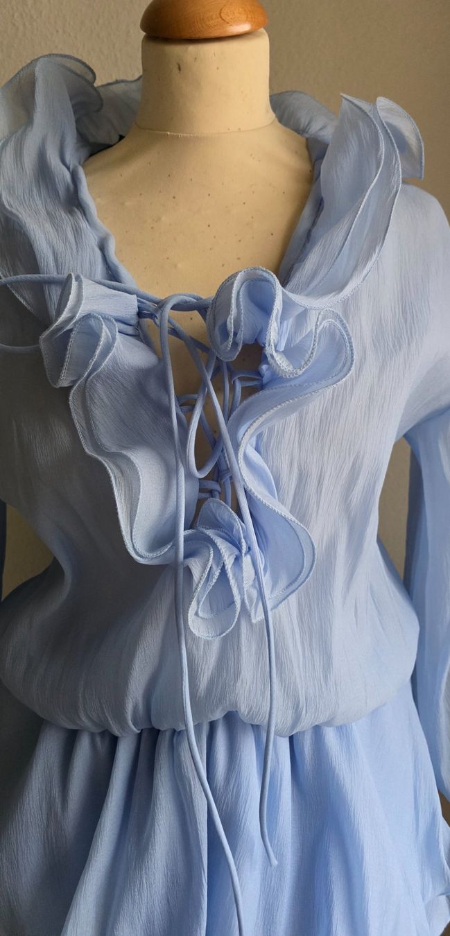 Vestiti: robe courte bleue à volants NEUVE - Taille unique – Nuovo e nell'imballaggio originale da Genève venduto da Saleena 9