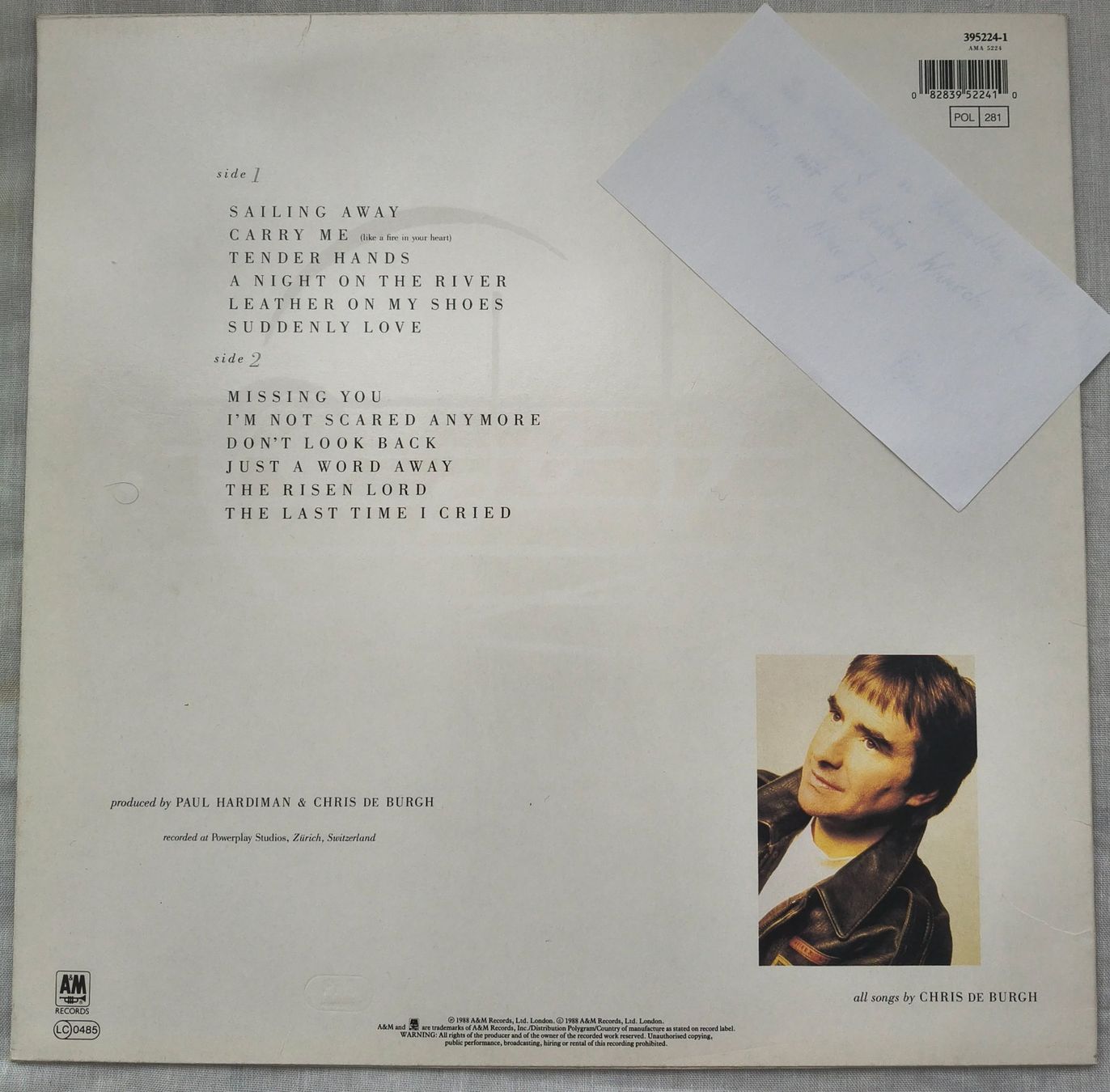 Dischi in vinile: LP "CHRIS DE BURGH - flying colours" – Usato da Binningen venduto da mar_2jlr 1