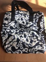 Stylische grosse Tasche schwarz/weiss Muster