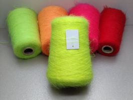 Wolle Superkid Mohair von ILARIA, Art. Aurora 290g fluo gelb