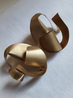 Vintage Goldblech Ohrclips