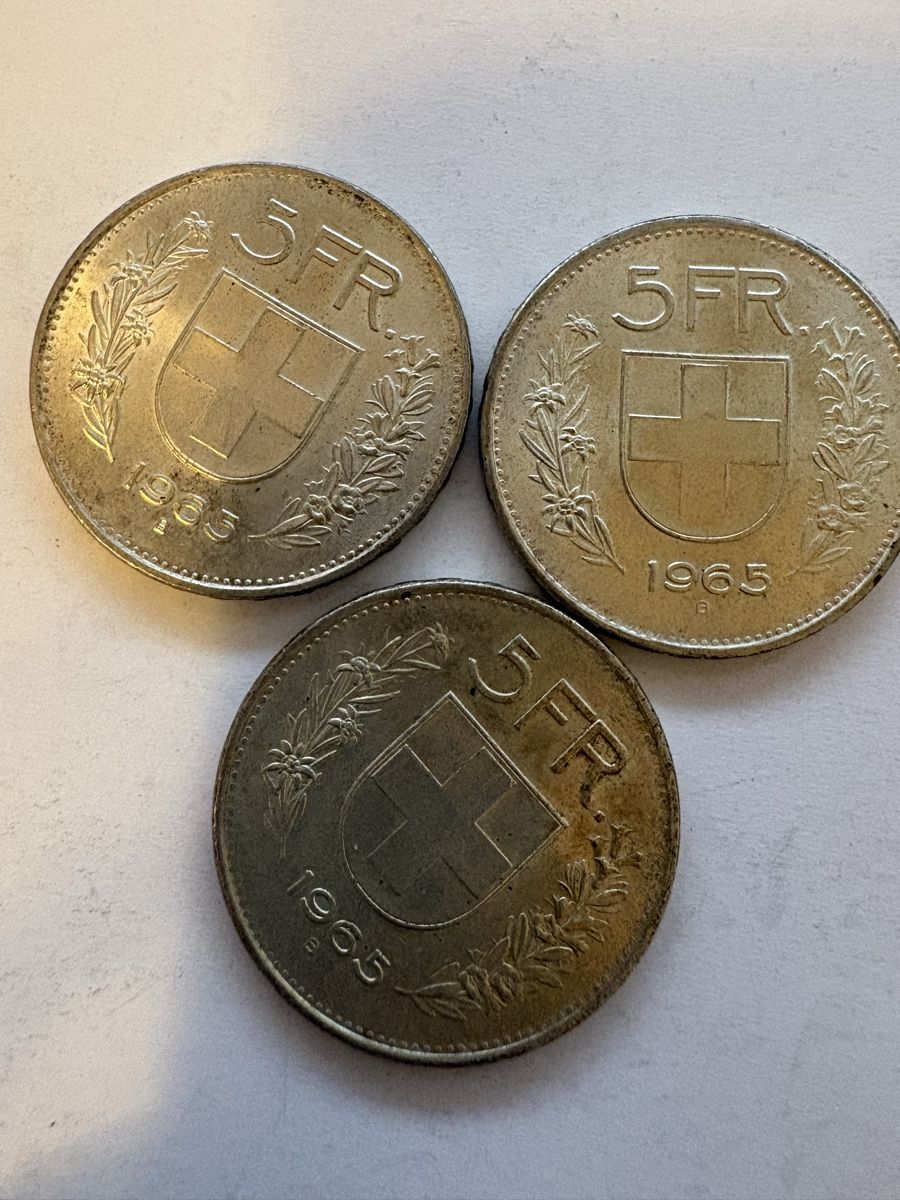 Toutes les monnaies: 5fr 3x 1965 – D'occasion à Murten par Tzaugg 2