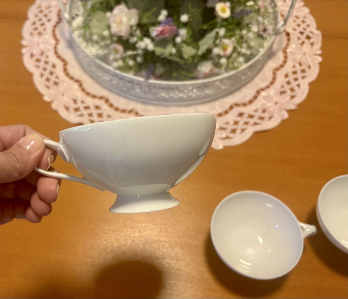 Hutschenreuther Tazze: Hutschenreuther Chloè Fleurons Blanche Tassen 3 Stk. – Usato da Baden venduto da Tiffany6878 3