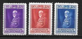 Liechtenstein Serie 101-103 * Fürst Franz 28.8.1933