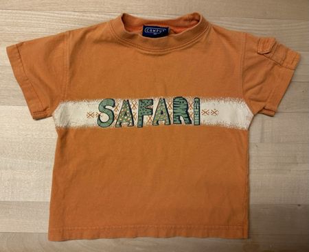 Campus T-Shirt, Gr. 86, Orange mit Safari-Motiv, Top!