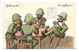 Militär - Humor - Jux - Gasmaske - Kartenspiel - Jassen rar!
