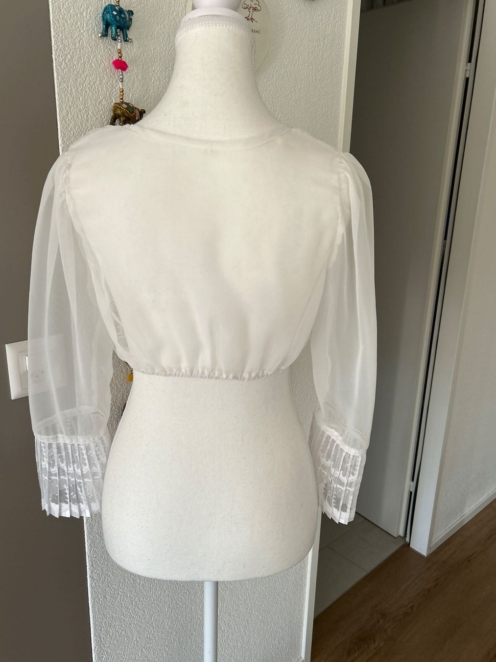 Camicette: Dirndlbluse von Wenger Austrian Style weiss – Usato da Brunnen venduto da Nala2929 4