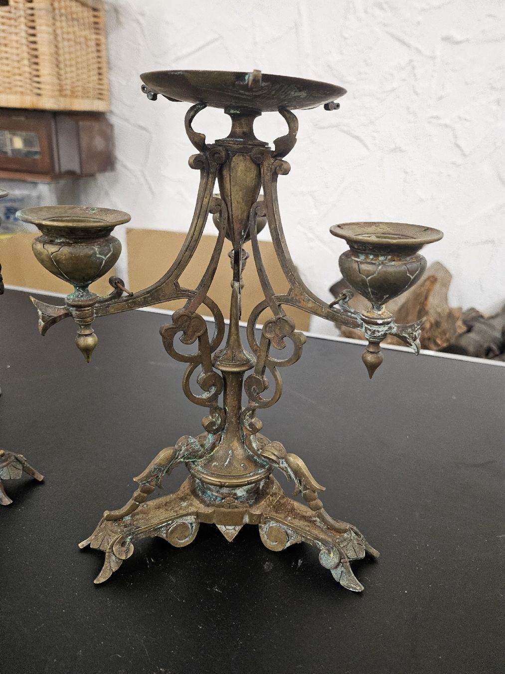 Kerzenständer: Paar Kerzenständer  verziert Bronze oder Messing  – Gebraucht aus St. Gallen von Cocos_Ricardo 3