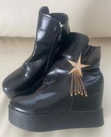 EYECATCHER - edle seltene Stiefeletten mit Décor, nero,37/38