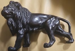 vintage lion sculpture Cast In Resin With A Faux Bronze Fini
