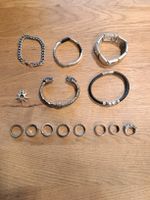Modeschmuck 5 Armbänder & 8 Ringe