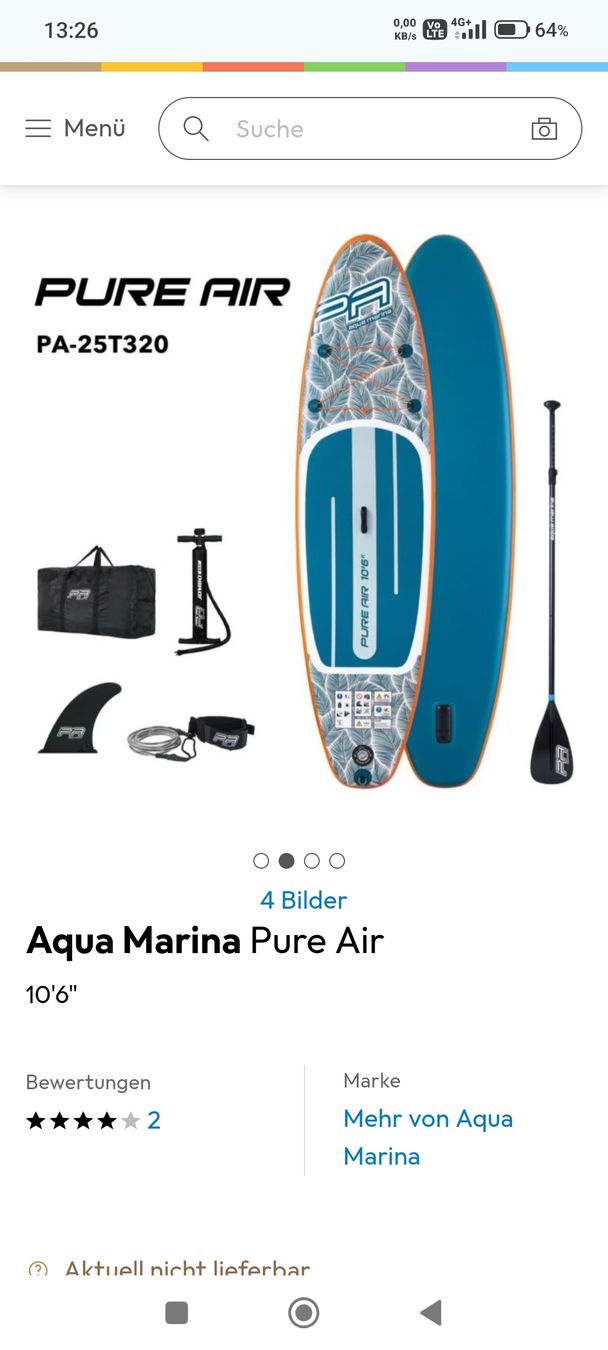 Aqua Marina Tavole da surf e di nuoto: Stand-up Paddle Board SUP – Usato da Bönigen venduto da Nitrox_32