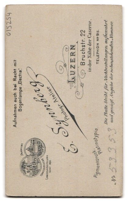 Fotografie &  Plakate: Fotografie E. Synnberg, Luzern, Bruchstr – Gebraucht aus Berlin von bartko-reher 1