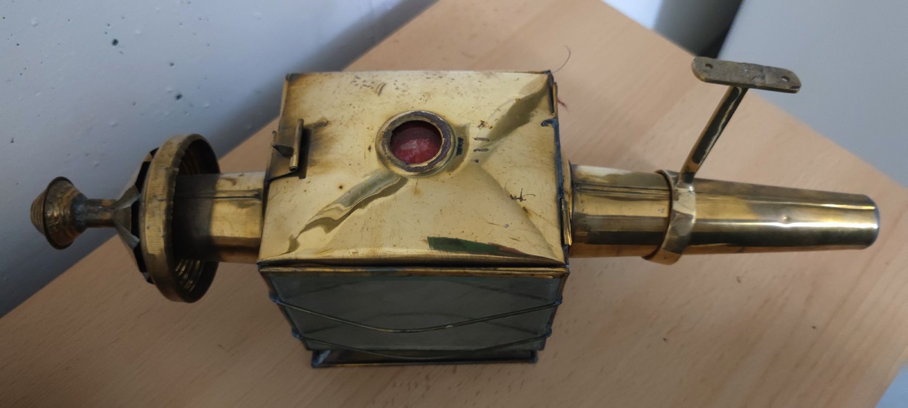 Lampade: Antike Kutschenlampe aus Messing – Usato da Stäfa venduto da Rampensau 3