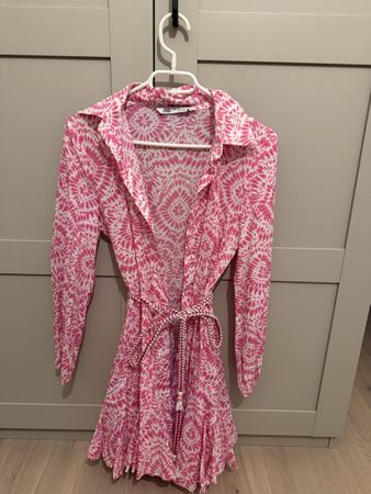 Zara Kleid, Grösse S, rosa-weiss, neuwertig
