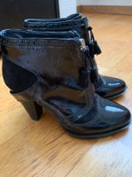 Navyboot Damen Stiefeletten schwarz Lackleder NEU Gr. 36