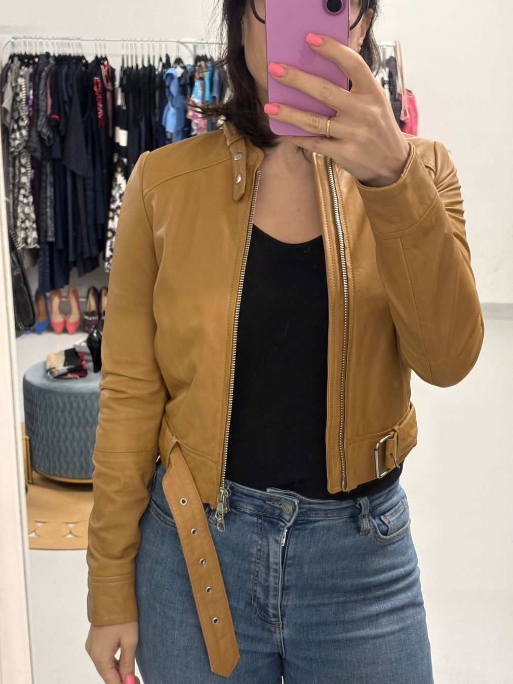 Giacche: SET Lederjacke Bikerjacke camel 36 Jacke – Nuovo (secondo la descrizione) da Regensdorf venduto da secondchancefashion 1