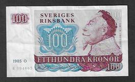Sweden  100  Kronor  1985  Gebraucht  80 %