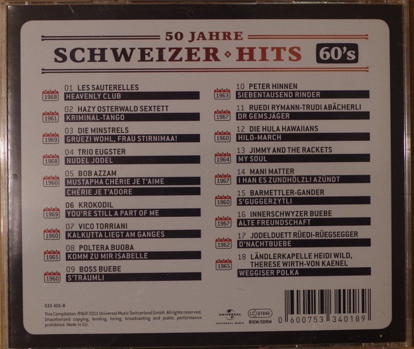 CD Die grössten Schweizer Hits 60er Die Sechziger Jahre Kaufen auf