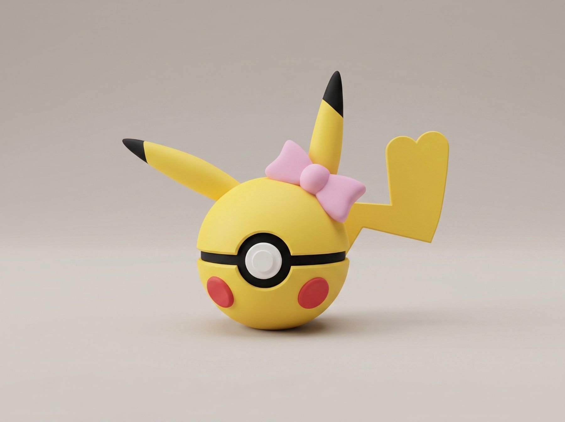 Statuette: Pokeball Pikachu Female - 3D Printed – Nuovo (secondo la descrizione) da Ligornetto venduto da Nero_Forma_3D