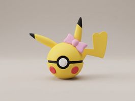 Pokeball Pikachu Female - 3D Printed