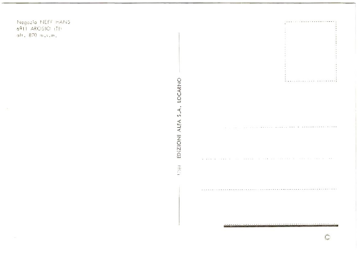 Cartoline postali: ARIOSA  ca. 1960 )TI) – Usato da Oberdorf BL venduto da Hopfehuepfer 1