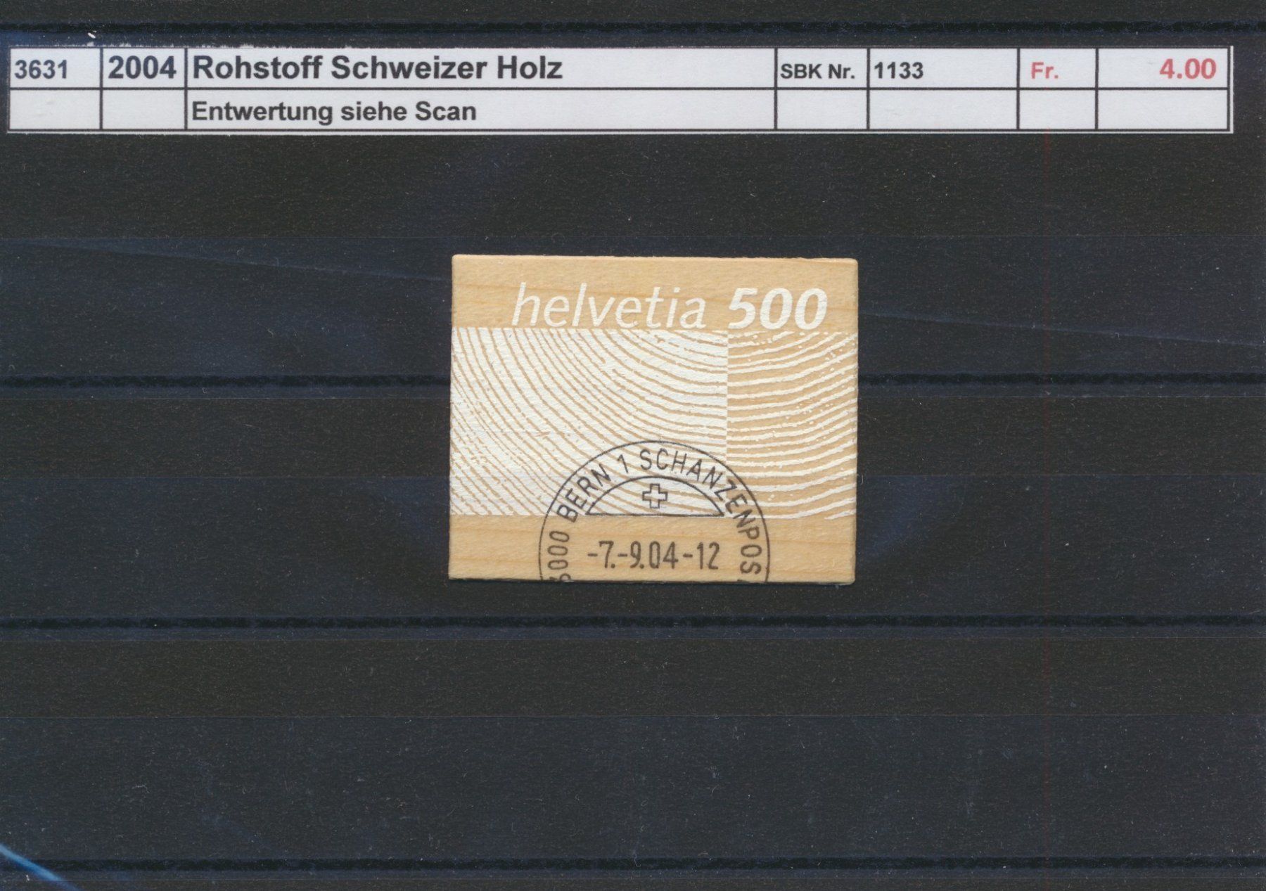 Tous les timbres: 2004 "Rohstoff Schweizer Holz", gestempelt – D'occasion à Winterthur par Zupogeru