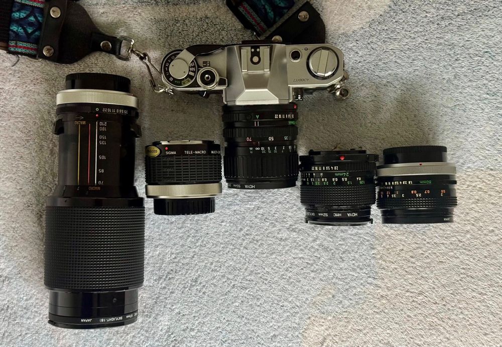 Canon AE 1 et plusieurs objectifs Vivitar Series 1 70 210 (D #39 occasion