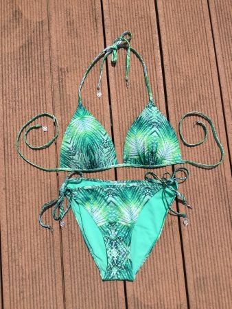 Maillot de bain/Bikini vert tropical H&M, taille 40, NEUF