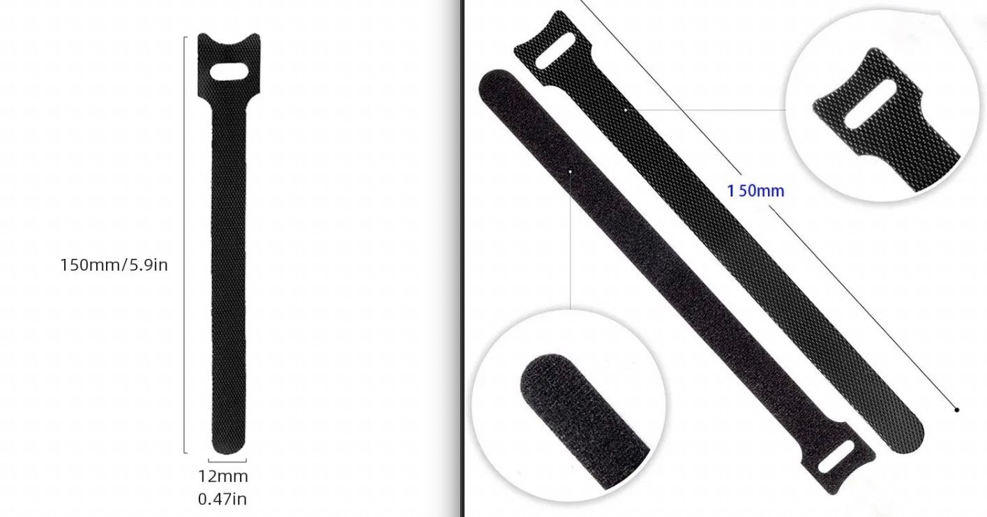 Supporti a parete: 100x Kabelbinder Klettband Nylon Wiederverwendbar – Nuovo e nell'imballaggio originale da Spreitenbach venduto da Brockiland-Flohmarkt 1