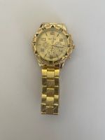 Armbanduhr Saiola goldfarben mit Chrono-Optik neu