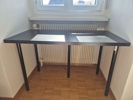 Ikea Schreibtisch schwarz mit Metallbeinen gebraucht