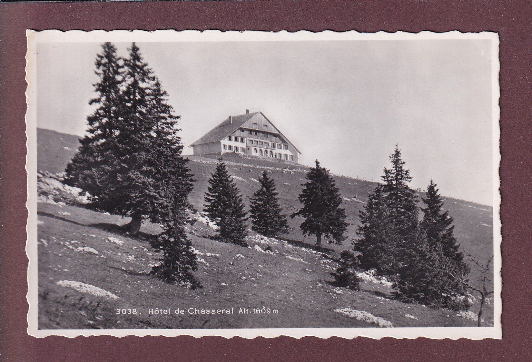 Ansichtskarten: Hôtel du CHASSERAL – Gebraucht aus Pully von nicecards