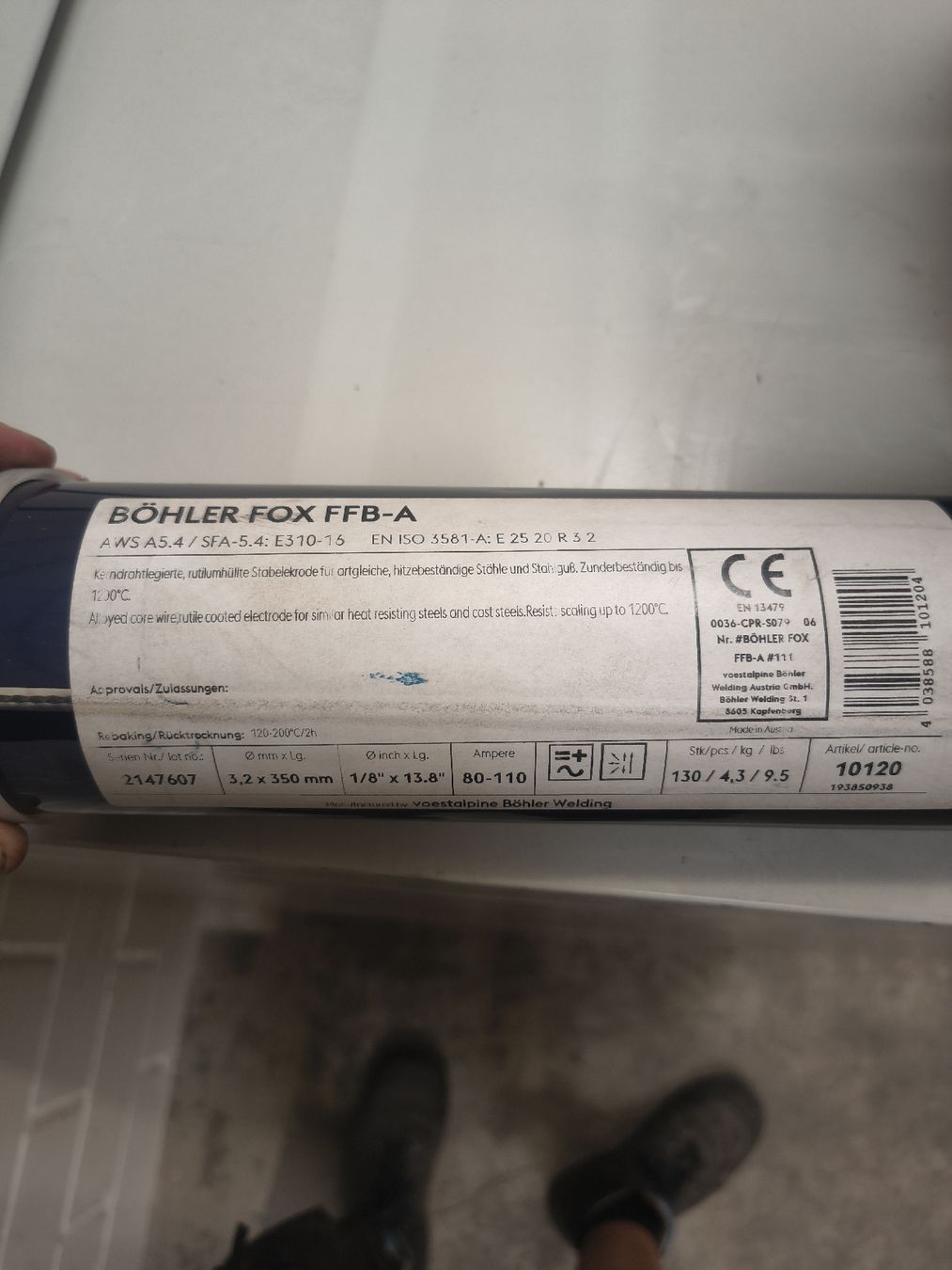 Postes à souder: Schweiss Elektroden Böhler FOX FFB-A – Neuf (Voir description) à Aadorf par skaskaboy 1
