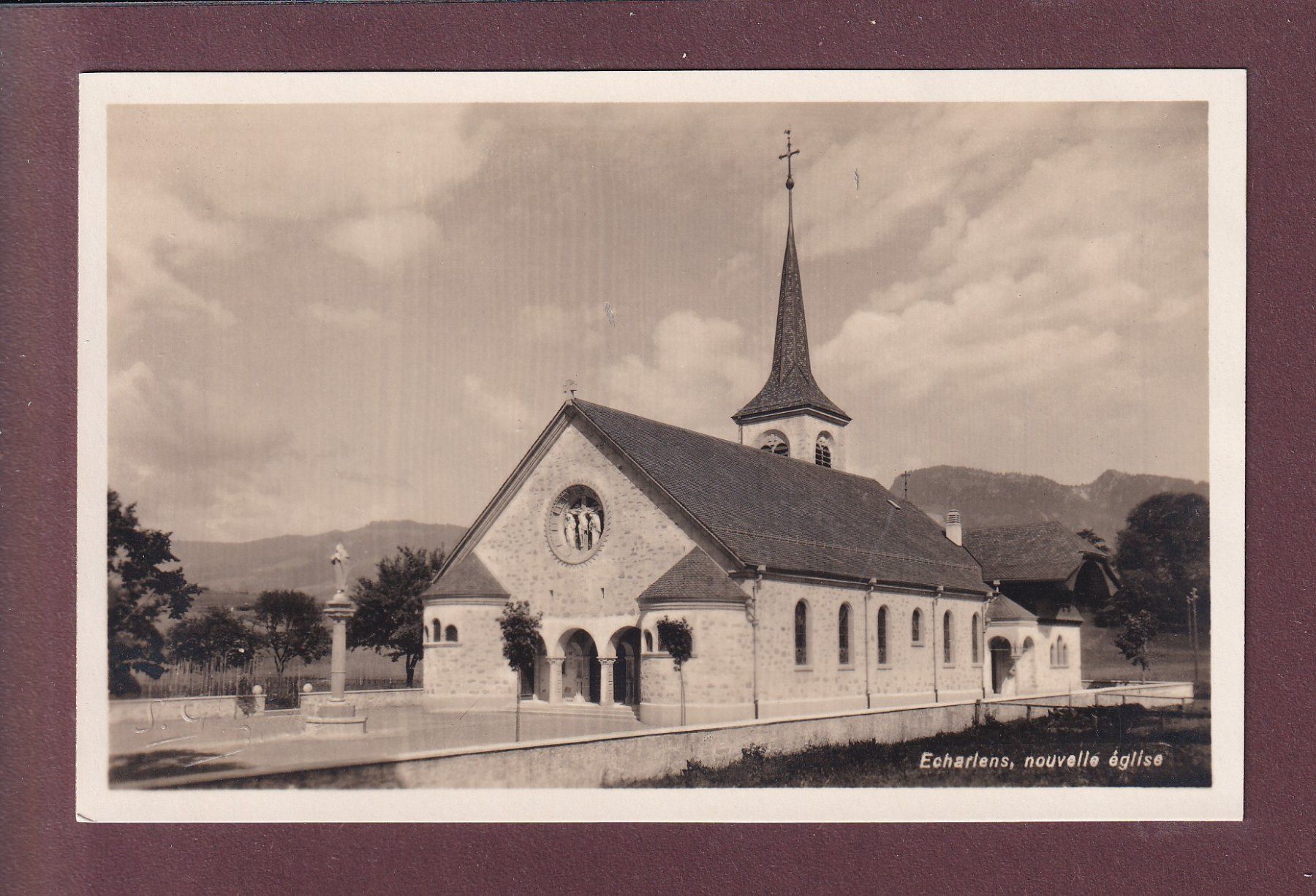 Cartes postales: ECHARLENS - Nouvelle Eglise – D'occasion à Pully par nicecards