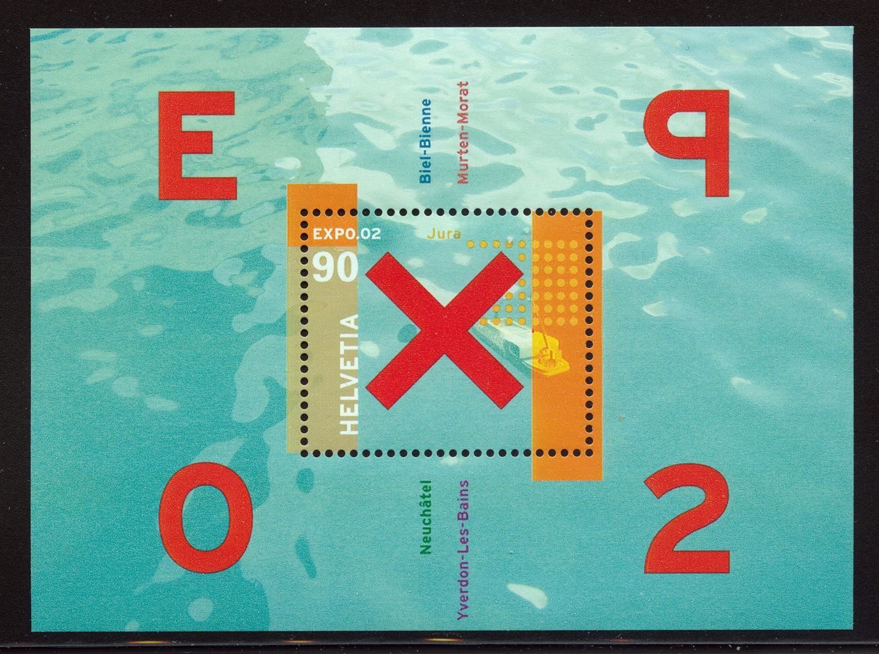 Tutti i francobolli: 2002 Sonderblock "Expo 02" Nr. 1053 ** – Nuovo (secondo la descrizione) da Nuglar venduto da Stamp88