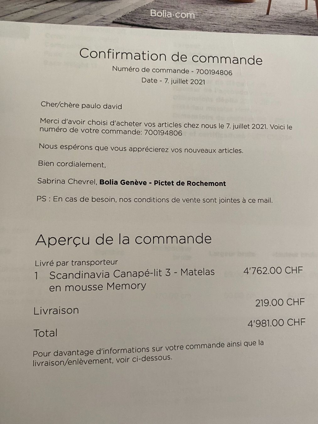 Bolia Divani: Canapé-lit Bolia - matelas mousse Memory grande qualité – Usato da Genève venduto da pau_p9ks 4